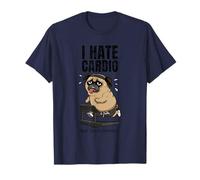I Hate Cardio Pug Maglietta