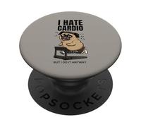 I Hate Cardio Pug PopSockets PopGrip Adesivo