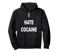 I Hate Cocaine Anti-Droga Consapevolezza Prevenzione Drug Design Felpa con Cappuccio