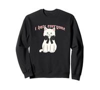 I Hate Everyone Sinister Kitten Gothic Style Felpa