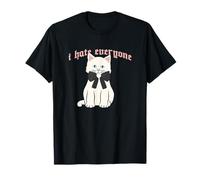 I Hate Everyone Sinister Kitten Gothic Style Maglietta