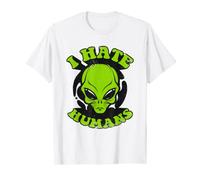 I Hate Humans Conspiracy Ufo alieno Maglietta