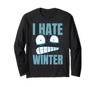 I Hate Inverno Neve Neve Clima Ghiaccio Stagione fredda Maglia a Manica