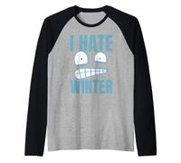 I Hate Inverno Neve Neve Clima Ghiaccio Stagione fredda Maglia con Maniche Raglan