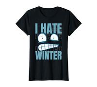 I Hate Inverno Neve Neve Clima Ghiaccio Stagione fredda Maglietta