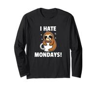 I Hate Mondays Odio Il lunedì Bradipo Stanco Maglia a Manica