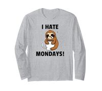 I Hate Mondays Odio Il lunedì Bradipo Stanco Maglia a Manica