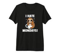 I Hate Mondays Odio Il lunedì Bradipo Stanco Maglietta Premium