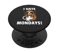 I Hate Mondays Odio il lunedì Bradipo stanco PopSockets PopGrip Adesivo