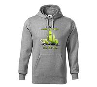 I Hate Morning People And Mornings And People Grinch And Coffee Lover Felpa con Cappuccio Unisex Grigio Size M