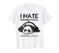 I Hate Morning People And Mornings And People Vintage-panda Maglietta