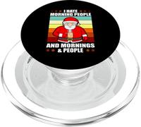 I Hate Morning People Babbo Natale Caffè Divertente Babbo Natale PopSockets PopGrip per MagSafe