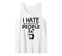 I Hate Morning People Funny Panda caffè Sarcastico Uomini Donne Canotta