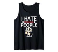 I Hate Morning People Funny Panda caffè Sarcastico Uomini Donne Canotta