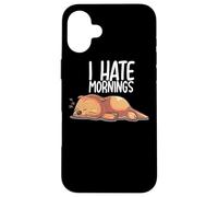 I Hate Mornings Sleeping Otter Sleep Nap Late Riser Otters Custodia per iPhone 16 Plus
