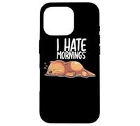 I Hate Mornings Sleeping Otter Sleep Nap Late Riser Otters Custodia per iPhone 16 Pro