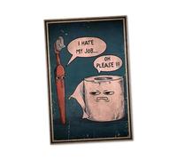 I Hate My Job Cartello divertente idea regalo - per WC e bagni - 20 x 30 cm Forex in 3 mm di spessore