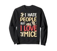 I Hate People But I Love Mouse Funny Mouse Proprietario Felpa