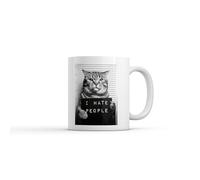 I Hate People Cat Tazza Colazione Con Manico Mug Unico Tazzine Da Caffè Per Ufficio Casa Cucina 330Ml