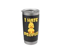 I Hate People Divertente Carino Anatroccolo Bicchiere termico in acciaio inox doppia parete