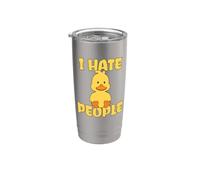 I Hate People Divertente Carino Anatroccolo Bicchiere termico in acciaio inox doppia parete