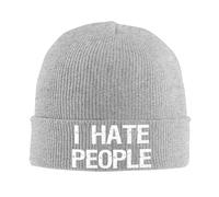 I Hate People Donna Uomo Beanie in Maglia Caldo Beanie Cappello Morbido Skull cap per Calcio All'Aperto Tutte Le Stagioni