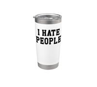 I Hate People Ew People Not a Fan Anit Social Book Introvert Bicchiere termico in acciaio inox doppia parete