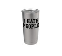I Hate People Ew People Not a Fan Anit Social Book Introvert Bicchiere termico in acciaio inox doppia parete