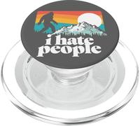 I Hate People! Funny Bigfoot Mountains 80's Joke Graphic PopSockets PopGrip per MagSafe