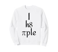 I Hate People Funny Pi Day Matematica Meme Sarcastico Felpa