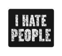 I Hate People Mouse Pad Piccolo Tappetino per Mouse Portatile Tappetino Scrivania per Lavoro Computer Ufficio 25X30Cm