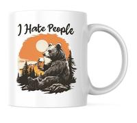 I Hate People Mug Ceramica Tazze Con Manico Tazzine Da Caffè Per Ufficio Casa Espresso 330Ml