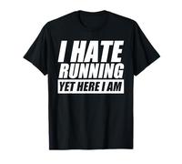 I Hate Running Jogging Corridore Corsa Divertente Maglietta