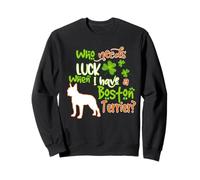 I Have A Boston Terrier Dog Lucky Shamrock St Patricks Felpa