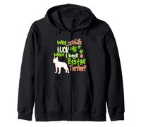 I Have A Boston Terrier Dog Lucky Shamrock St Patricks Felpa con Cappuccio
