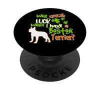 I Have A Boston Terrier Dog Lucky Shamrock St Patricks PopSockets PopGrip Adesivo