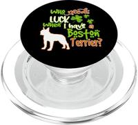 I Have A Boston Terrier Dog Lucky Shamrock St Patricks PopSockets PopGrip per MagSafe