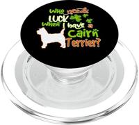 I Have A Cairn Terrier Dog Lucky Funny St Patricks Day PopSockets PopGrip per MagSafe