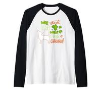 I Have A Chihuahua Dog Lucky Charm Funny St Patricks Day Maglia con Maniche Raglan