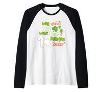 I Have A Miniature Schnauzer Dog Lucky Funny St Patricks Day Maglia con Maniche Raglan