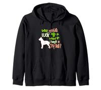 I Have A Pit Bull Dog Lucky Charm Shamrock St Patricks Day Felpa con Cappuccio
