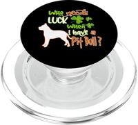 I Have A Pit Bull Dog Lucky Charm Shamrock St Patricks Day PopSockets PopGrip per MagSafe