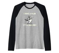 I Have A Plan Its A Bad One Sarcastico Humor Planner Leader Maglia con Maniche Raglan