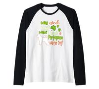 I Have A Portuguese Water Dog Lucky Funny St Patricks Day Maglia con Maniche Raglan