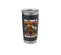 I Have A Retirement Plan I Plan To Find Bigfoot Sasquatch Bicchiere termico in acciaio inox doppia parete