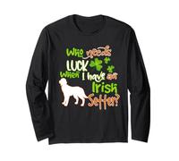 I Have An Irish Setter Dog Lucky Shamrock St Patricks Day Maglia a Manica