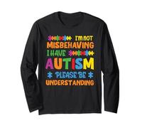 I Have Autism Autistic Kids Autism Awareness Unisex Adulti Maglia a Manica
