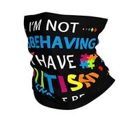 I Have Autism Protezione del Viso Multiuso Decorazione Facciale Elastico Sciarpa al Collo per Pesca Arrampicata Campeggio 26X30CM