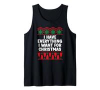 I Have Everything I Want for Christmas Couples Pajamas Funny Canotta