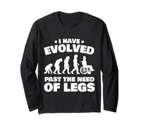 I Have Evolved Past The Need of Legs Divertente Sedia a rotelle Maglia a Manica